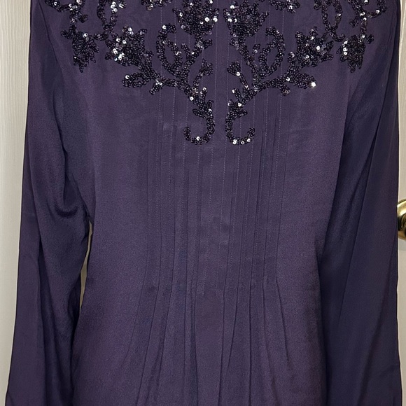 NWT Calypso St. Barth Calriss Tunic Top Dark Purple - Picture 5 of 10